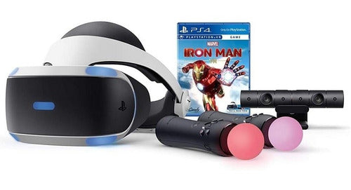 Playstation Oculos Ps4/ Ps5 Vr Iron Man Kit Move Novo Nfe