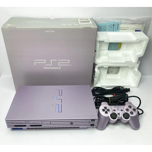 Console Playstation 2 Edição Rosa Sakura Scph 39000 Sa Bivolt + 1 Controle + 10 Jogos
