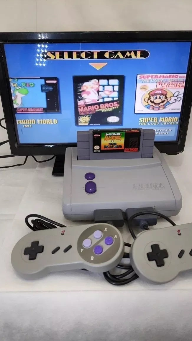 Console Super Nintendo Baby - SNES + 2 Controles + 2 Cartuchos