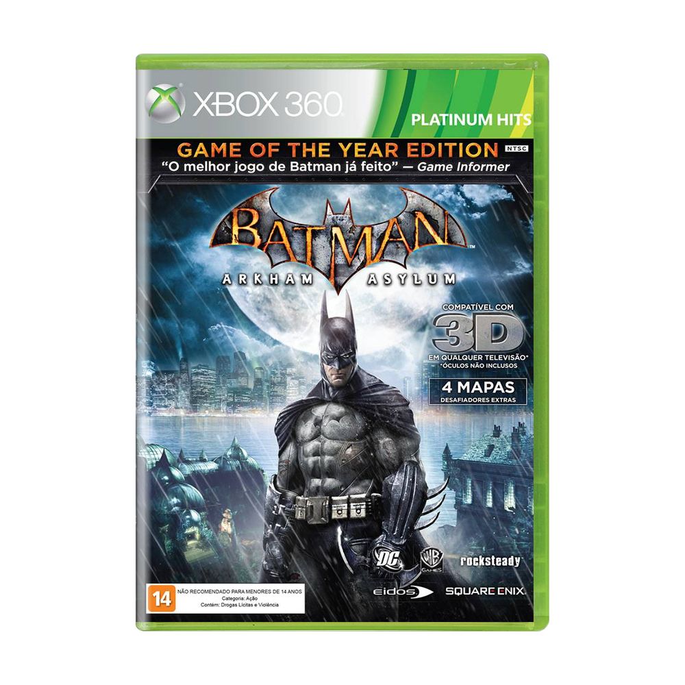 Jogo Batman: Arkham Asylum - Xbox 360 Mídia Física