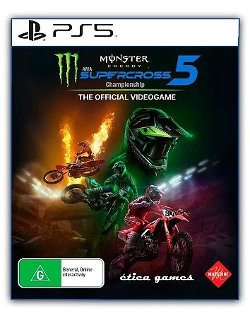 MONSTER ENERGY SUPERCROSS 5 - PS5 - Mídia Física