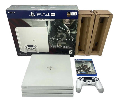 Console Playstation 4 Pro 1tb 4k Edição Destiny 2 + 1 Controle + 5 Jogos