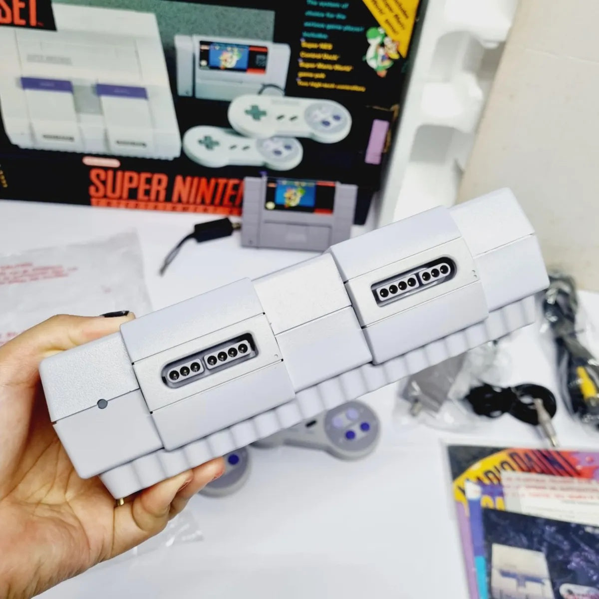 Console Super Nintendo: SUPER SET - Nintendo + Super Mario World - SNES